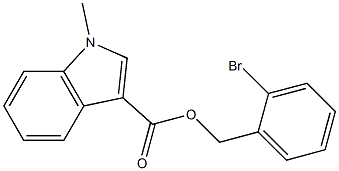 1-Methyl-1H-indole-3-carboxylic acid 2-bromo-benzyl ester Struktur