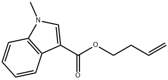 1-Methyl-1H-indole-3-carboxylic acid but-3-enyl ester Struktur