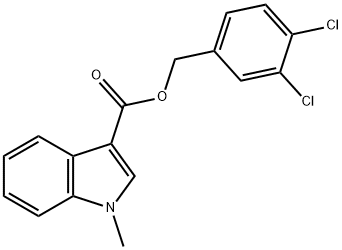 1-Methyl-1H-indole-3-carboxylic acid 3,4-dichloro-benzyl ester Struktur