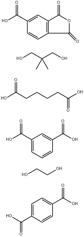 1,3-Benzenedicarboxylic acid, polymer with 1,4-benzenedicarboxylic acid, 1,3-dihydro-1,3-dioxo-5-isobenzofurancarboxylic acid, 2,2-dimethyl-1,3-propanediol, 1,2-ethanediol and hexanedioic acid Struktur