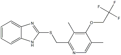 2-[[( 3,5-DIMETHYL-4-( 2,2,2-TRIFLUOROETHOXY) PYRIDINYL)METHYL]THIO] -1H-BENZIMIDAZOL Struktur