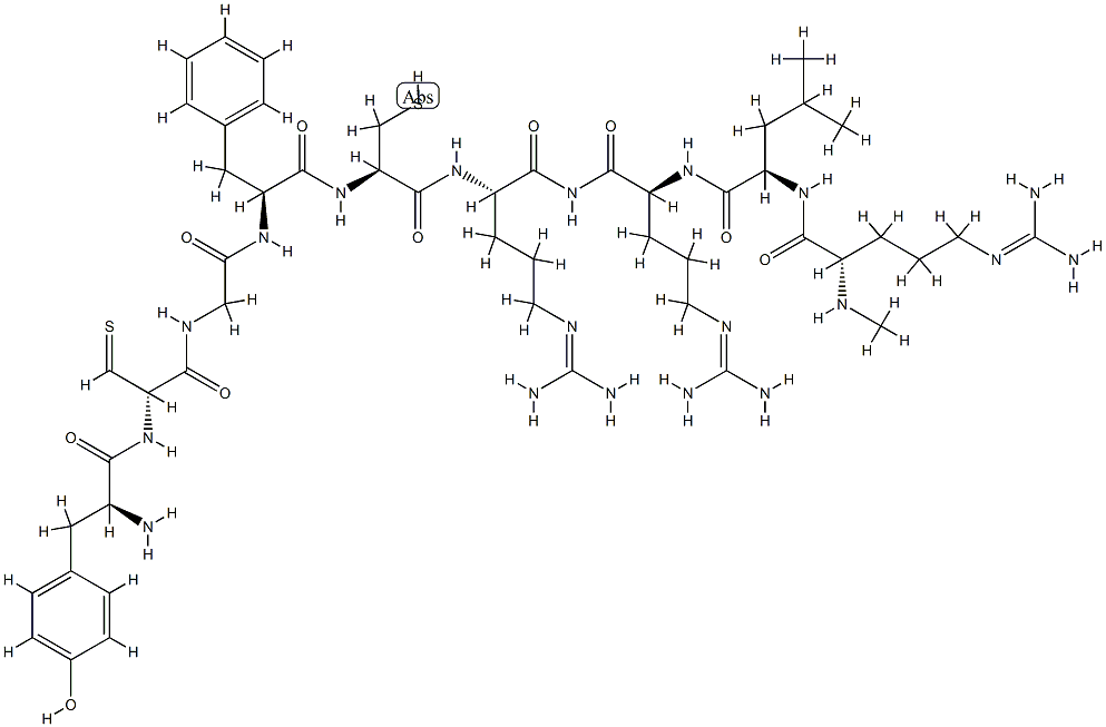 dynorphin A amide (1-9), Cys(2)-Cys(5)-MeArg(7)-Leu(8)- Struktur