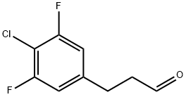 Benzenepropanal, 4-chloro-3,5-difluoro- (or 3-(4-Chloro-3,5-difluorophenyl)propionaldehyde ) Struktur