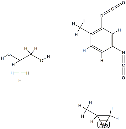 1,2-Propanediol, polymer with 2,4-diisocyanato-1-methylbenzene and methyloxirane Struktur