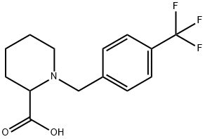 1-[[4-(TRIFLUOROMETHYL)PHENYL]METHYL]-2-PIPERIDINECARBOXYLIC ACID Struktur