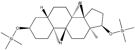 3α,17α-Bis(trimethylsilyloxy)-5α-androstane Struktur