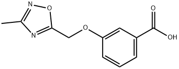 3-[(3-methyl-1,2,4-oxadiazol-5-yl)methoxy]benzoic acid Struktur