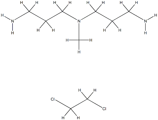 1,3-Propanediamine, N-(3-aminopropyl)-N-methyl-, polymer with 1,2-dichloroethane Struktur