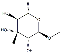 methyl 6-deoxy-3-methylmannopyranoside Struktur