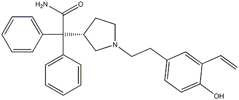 (3S)-1-[2-(3-Ethenyl-4-hydroxyphenyl)ethyl]-α,α-diphenyl-3-pyrrolidineacetaMide Struktur