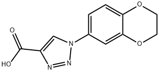 1-(2,3-dihydro-1,4-benzodioxin-6-yl)-1H-1,2,3-triazole-4-carboxylic acid Struktur