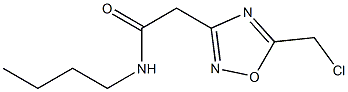 N-butyl-2-[5-(chloromethyl)-1,2,4-oxadiazol-3-yl]acetamide Struktur