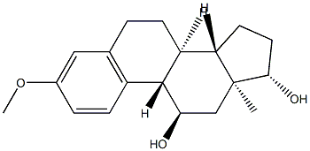 3-Methoxyestra-1,3,5(10)-triene-11α,17β-diol Struktur