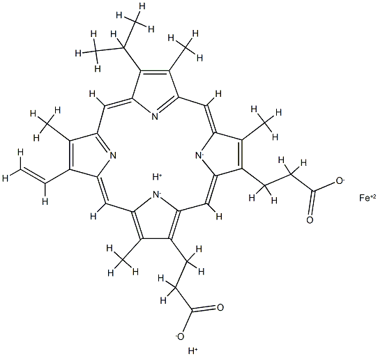 2-isopropyl-4-vinyldeuteroheme Struktur