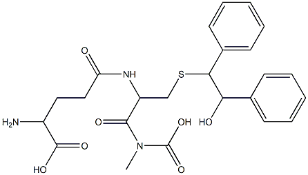 1,2-diphenyl-1-(S-glutathionyl)-2-hydroxyethane Struktur