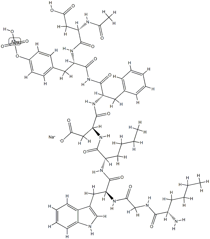 cholecystokinin (26-33), N-acetyl-norleucine(28,31)- Struktur