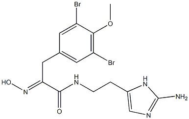 N-[2-(2-Amino-1H-imidazole-4-yl)ethyl]-α-(hydroxyimino)-3,5-dibromo-4-methoxybenzenepropanamide Struktur