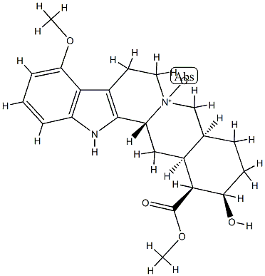 (3β,20α)-17β-Hydroxy-9-methoxy-16β-methoxycarbonylyohimban 4-oxide Struktur