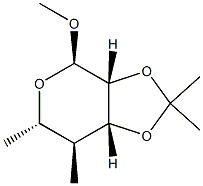 methyl-4,6-dideoxy-2,3-O-isopropylidene-4-methylpyranoside Struktur