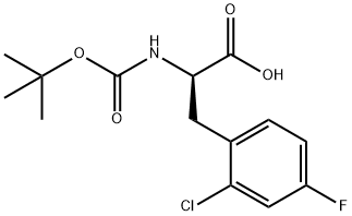 (Tert-Butoxy)Carbonyl D-2-Chloro-4-fluorophe Struktur