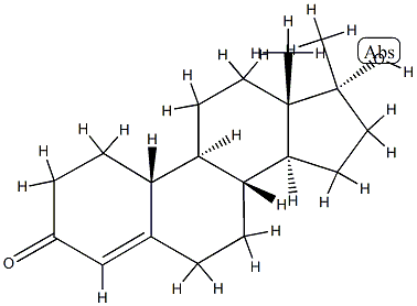 17α-Hydroxy-17-methylestr-4-en-3-one Struktur