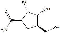 Cyclopentanecarboxamide, 2,3-dihydroxy-4-(hydroxymethyl)-, (1-alpha-,2-ba-,3-ba-,4-alpha-)- (9CI) Struktur