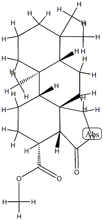 21-Oxo-8,14β-(methanoxymethano)podocarpane-13β-carboxylic acid methyl ester Struktur