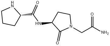 3-(N-prolylamine)-2-oxo-1-pyrrolidineacetamide Struktur