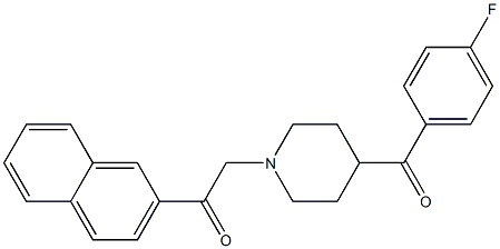 2-(4-(4-fluorobenzoyl)piperidin-1-yl)-2'-acetonaphthone Struktur