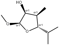 3-Furanol,tetrahydro-2-methoxy-4-methyl-5-(1-methylethyl)-,(2alpha,3alpha,4alpha,5bta)-(9CI) Struktur