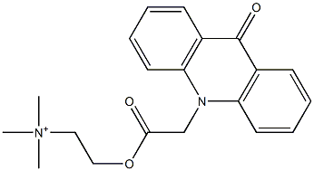 cholinium 9-oxo-10-acridineacetate Struktur