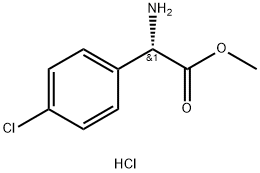 S-4-Chlorophenylglycine methyl ester hydrochloride Struktur