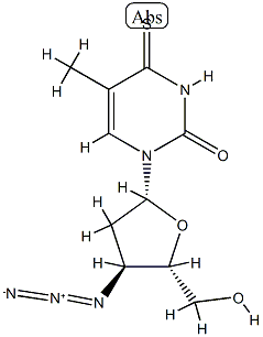 3'-azido-3'-deoxy-4-thiothymidine Struktur