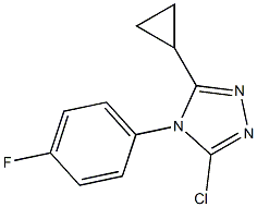 3-chloro-5-cyclopropyl-4-(4-fluorophenyl)-4H-1,2,4-triazole Struktur