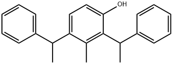 3-Methyl-2,4-bis(α-methylbenzyl)phenol Struktur