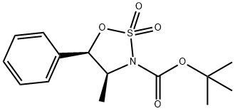 (4S,5R)-4-Methyl-5-phenyl-1,2,3-oxathiazolidine-2,2-dioxide-3-carboxylic acid t-butyl ester, min. 97% Struktur