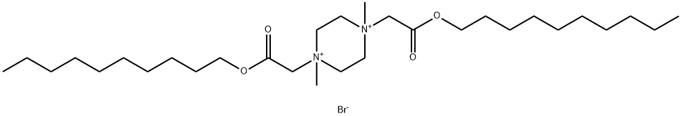 1,4-bis(N,N-methyl-N,N-decoxycarbonylmethylene)piperazinium Struktur