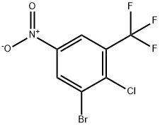 1-bromo-2-chloro-5-nitro-3-(trifluoromethyl)benzene Struktur