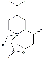 (1R)-1,3,4,5,6,7-Hexahydro-1α-methyl-7-(1-methylethylidene)-4aβ(2H)-naphthalenemethanol acetate Struktur