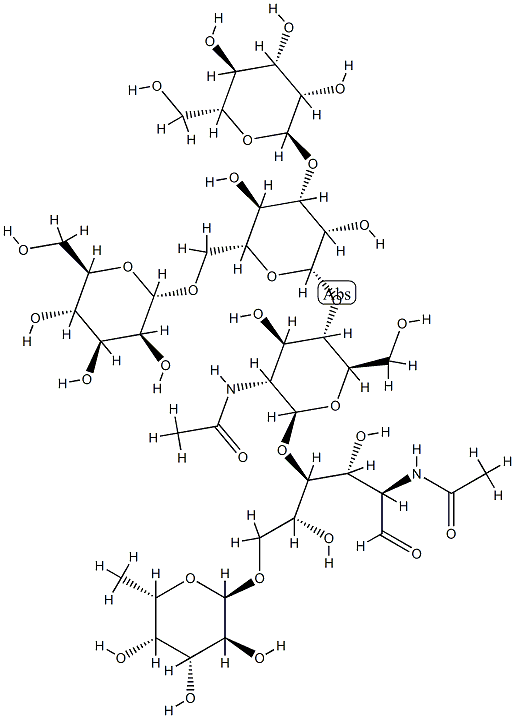 Oligomannose-3-Fuc (1-6) (Man-3-Fuc) Struktur