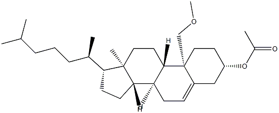 19-Methoxycholest-5-en-3β-ol acetate Struktur