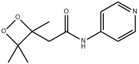 3-(N-(4-pyridino)carbamoyl)methyl-3,4,4-trimethyl-1,2-dioxetane Struktur