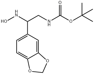 (2-Benzo[1,3]dioxol-5-yl-2-hydroxyamino-ethyl)-carbamic acid tert-butyl ester Struktur