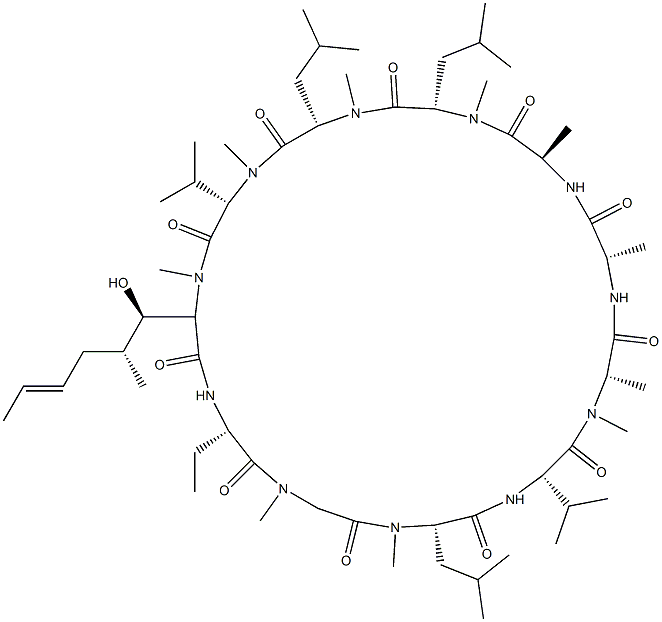 cyclosporin A, MeAla(6)- Struktur