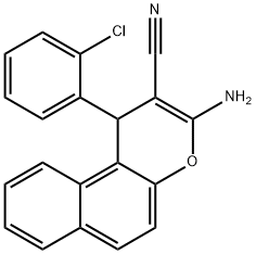 3-amino-1-(2-chlorophenyl)-1H-benzo[f]chromene-2-carbonitrile Struktur