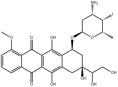 4'-iodo-4'-deoxydoxorubicinol Struktur