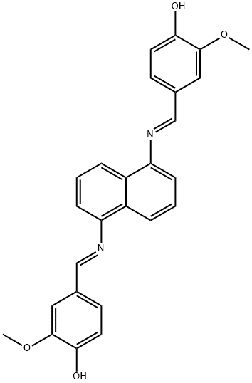 4,4'-[1,5-naphthalenediylbis(nitrilomethylylidene)]bis(2-methoxyphenol) Struktur