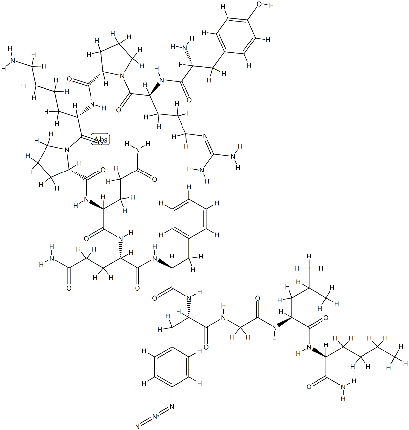 substance P, Tyr(0)-(4'-N3)Phe(8)-Nle(11)- Struktur