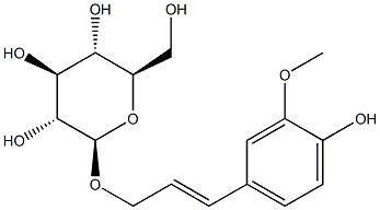 3-Methoxy-4-hydroxycinnamyl β-D-glucopyranoside Struktur