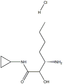 HeptanaMide, 3-aMino-N-cyclopropyl-2-hydroxy-, (Hydrochloride) (1:1), (3S)- Struktur